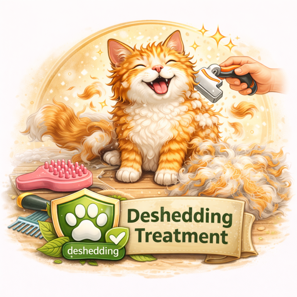 Deshedding treatment for cats