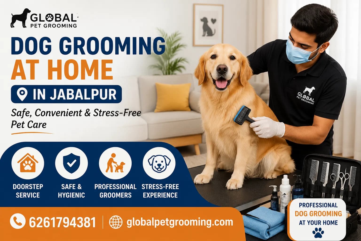 Pet Grooming at Home in Jabalpur | Dog & Cat Grooming Service
